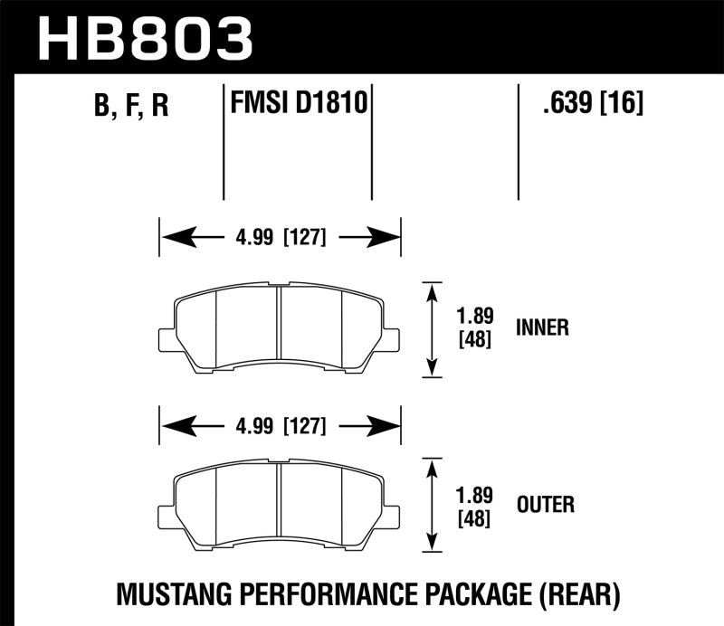 Hawk Performance HB803N.639 HP Plus Crossover Street/Motorsport Brake Pads