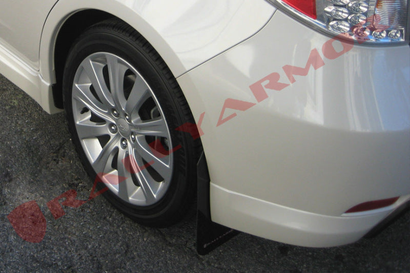 Rally Armor Basic Mud Flaps - 2008-2011 Subaru Impreza - Black/Black Logo - #MF6-BAS-BLK