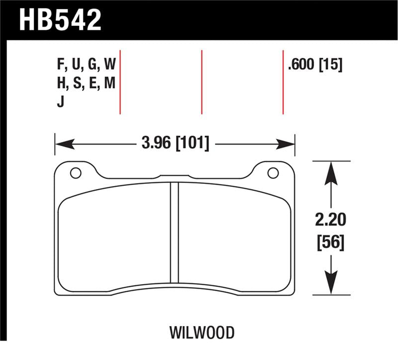 Hawk Performance HB542F.600 HPS Performance Street Brake Pads