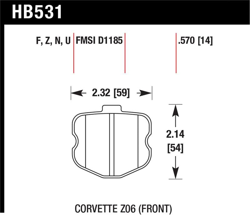 Hawk Performance HB531F.570 HPS Performance Street Brake Pads