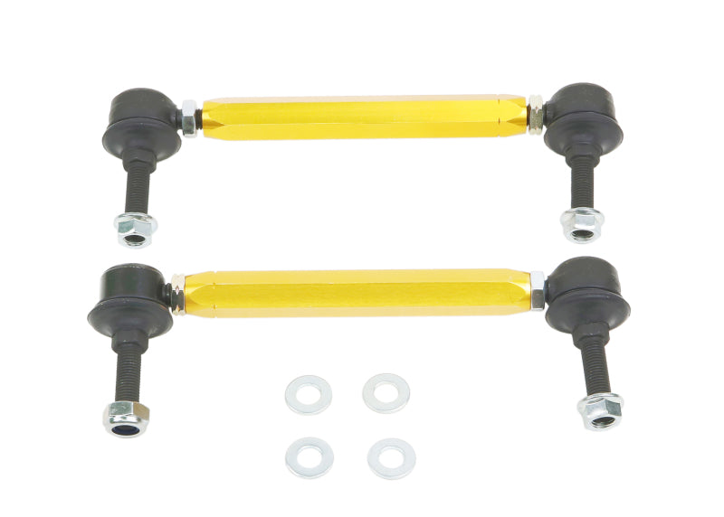 Whiteline KLC140-195 Universal Sway Bar Link Kit Heavy Duty Adjustable Steel Ball with 10mm Ball/Ball