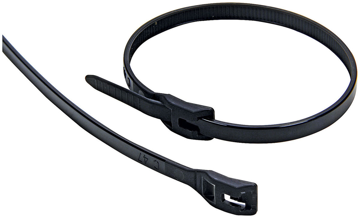 Allstar Performance Wire Ties Black 8.00 Flush Fit 100pk ALL14395