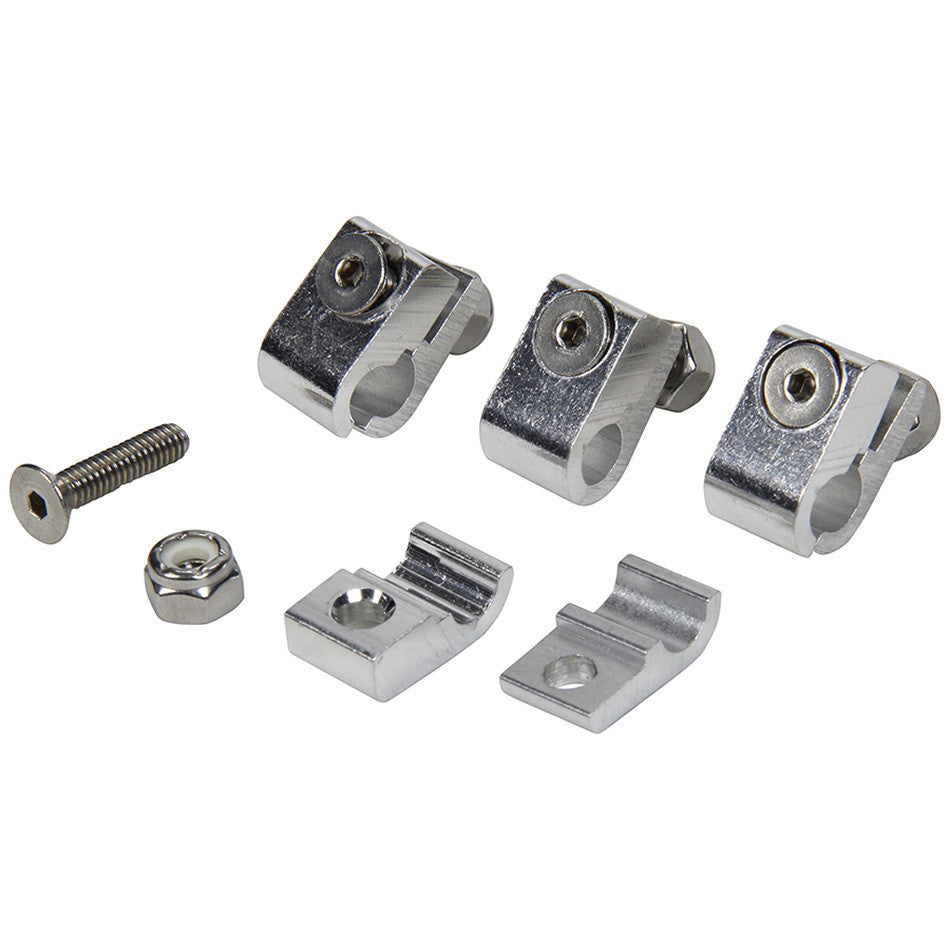 Allstar Performance 2pc Aluminum Line Clamps 1/4in 4pk ALL18321