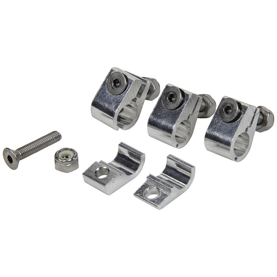 Allstar Performance 2pc Aluminum Line Clamps 3/8in 4pk ALL18323