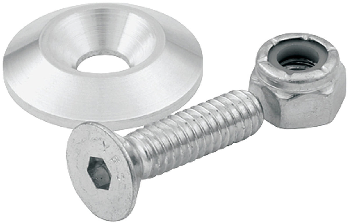 Allstar Performance Countersunk Bolts 1/4in with 1.25in Washer 10pk ALL18634