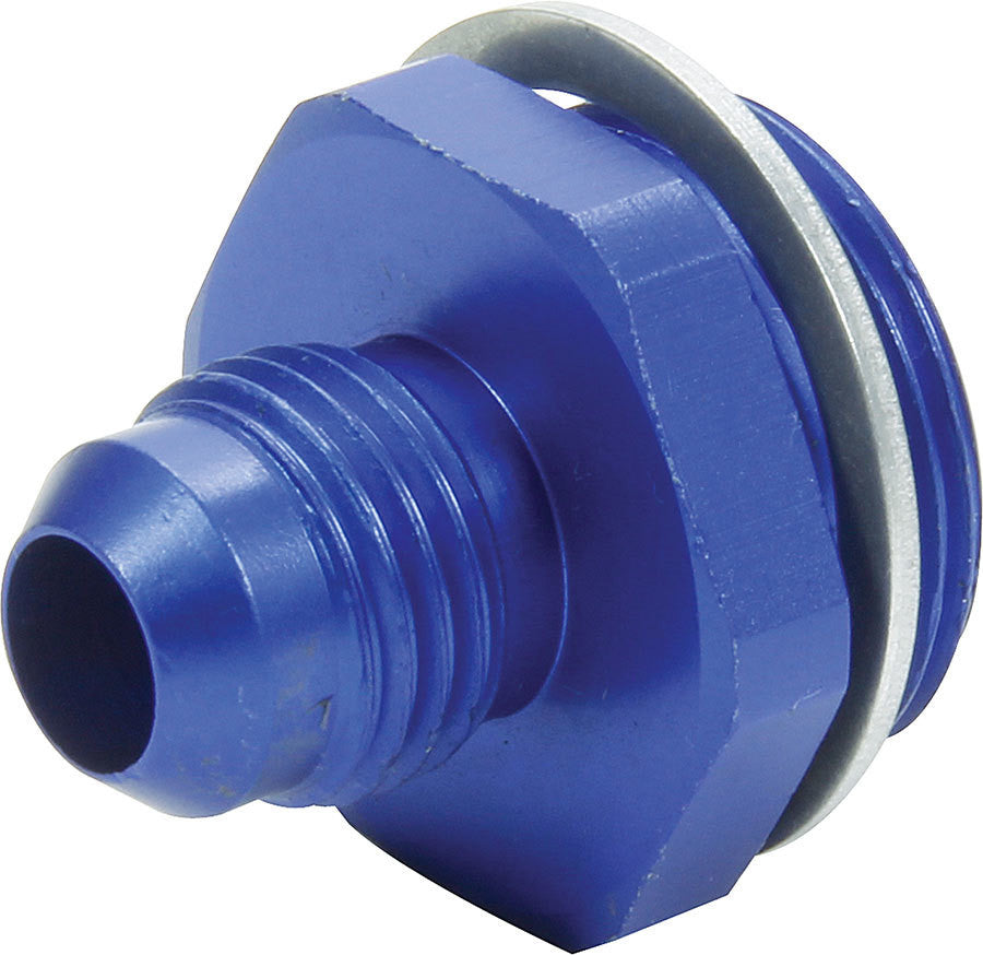 Allstar Performance Carb Fitting with washer 7/8-20 to -6 Male Blue ALL50894