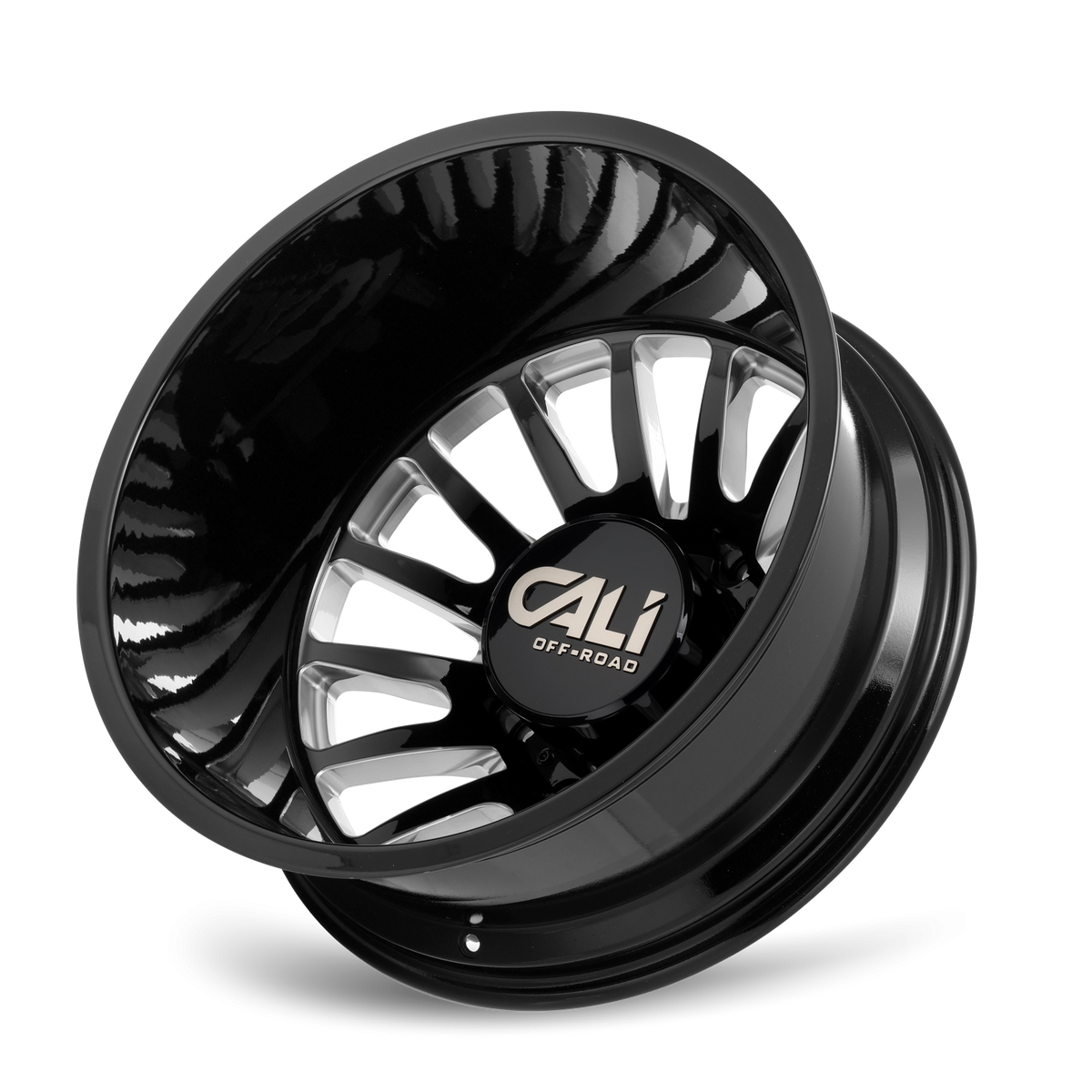 Cali Off-Road Summit Dually Rear 22x8.25 8x200 -192mm Gloss Black Milled Wheel 9110D-22877BMR192