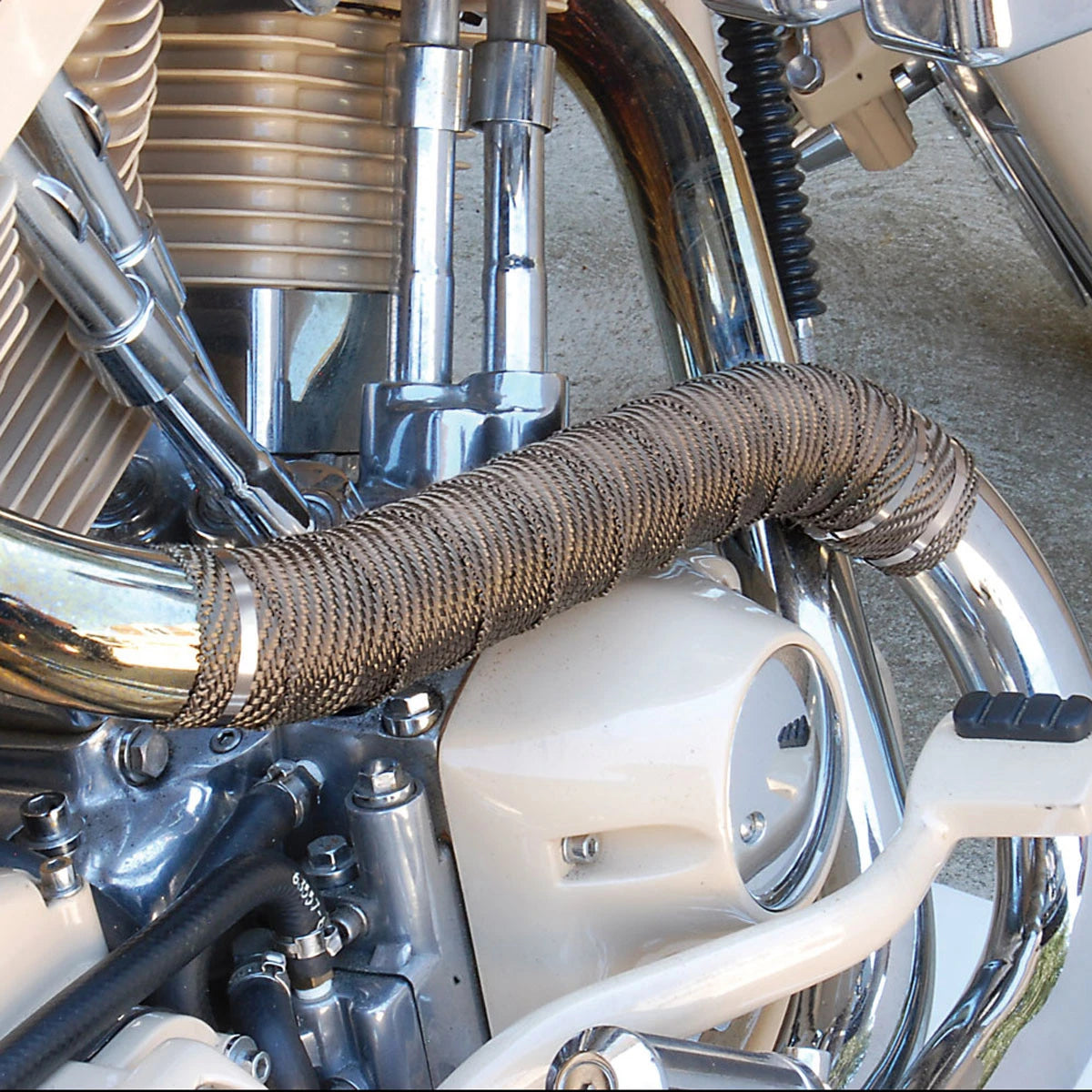 DEI Exhaust Wrap Kit - Pipe Wrap and Locking Tie - Titanium