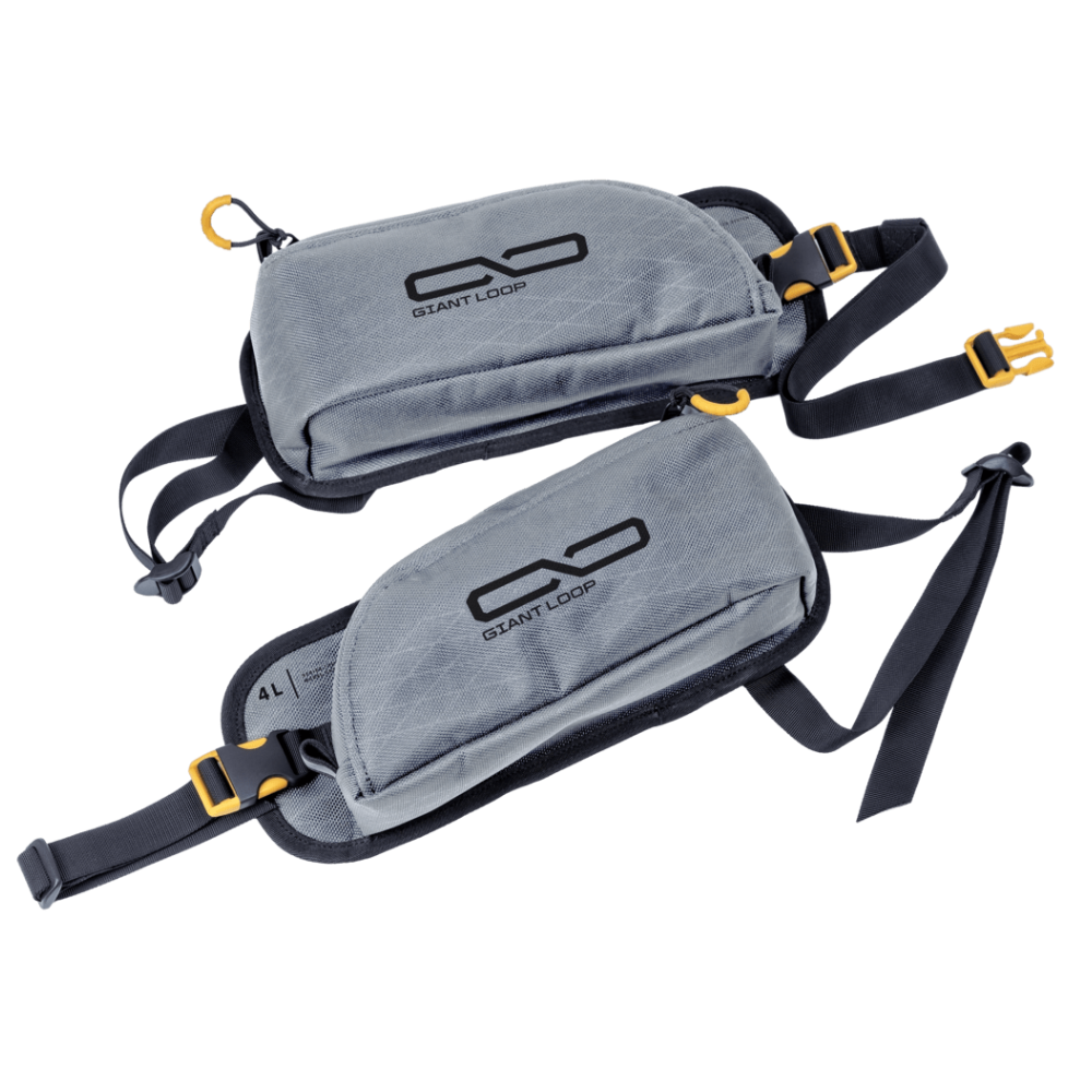 Giant Loop PNN25-G Pannier Pockets 4L Gray Motorcycle