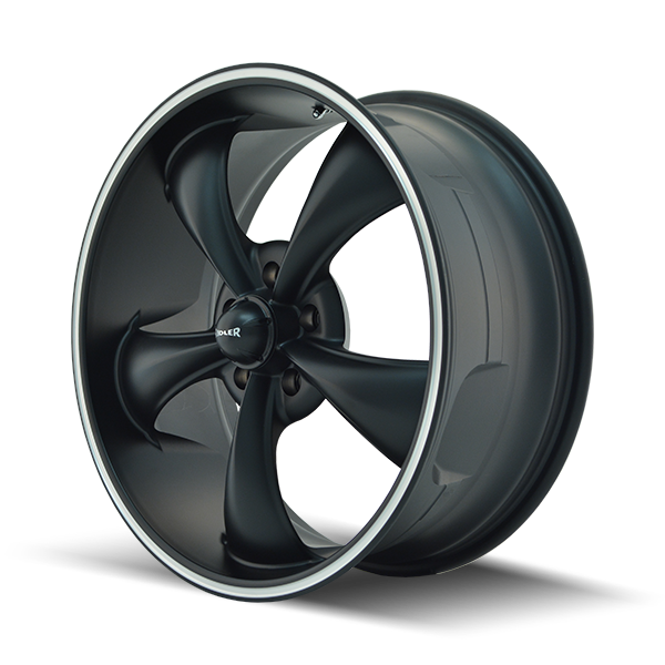 Ridler Wheels 695 20x10 5x120.65 0mm Matte Black with Machined Lip Wheel 695-2161MB