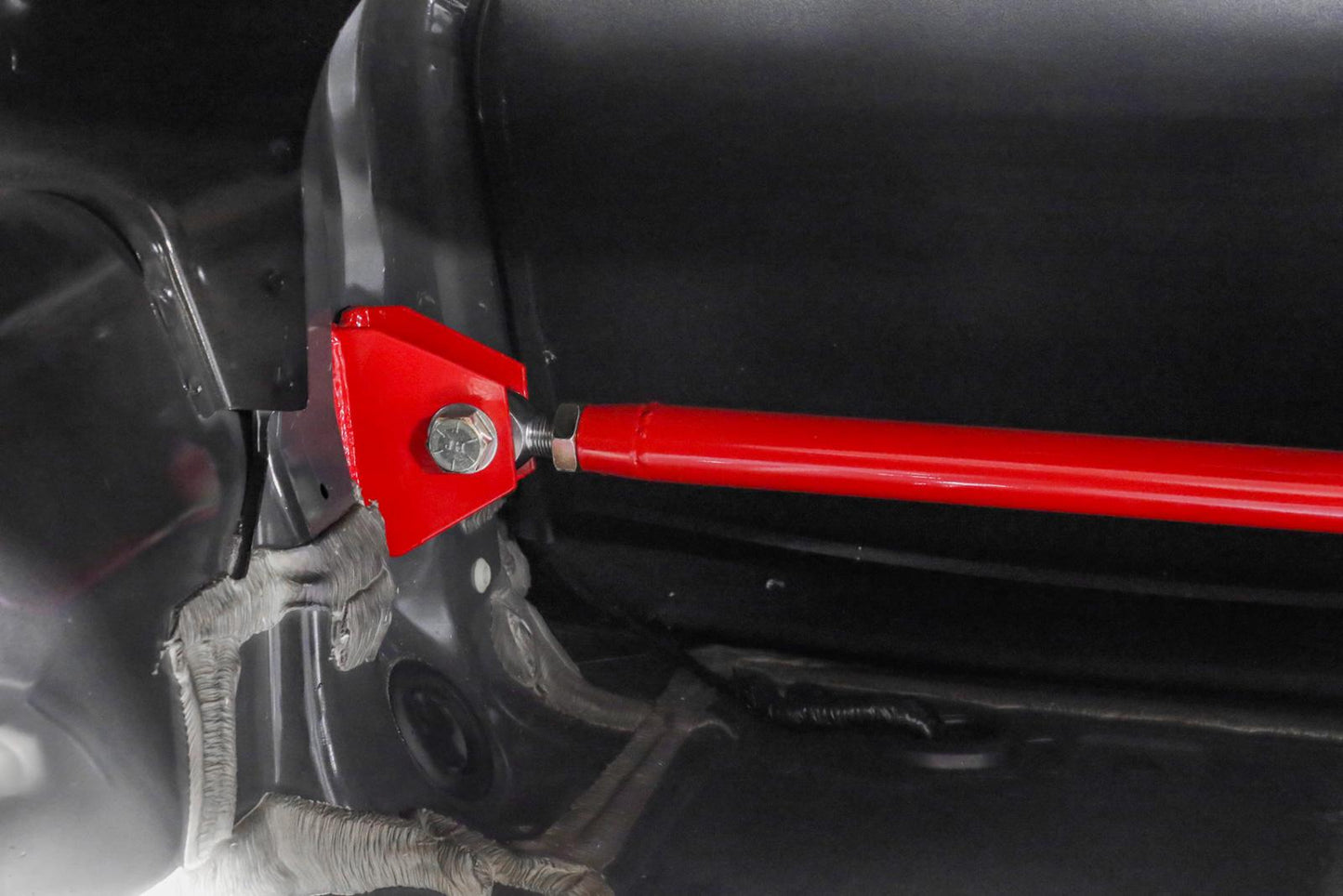 BMR Suspension 24-25 Ford Mustang Rear Steel Shock Mount & Brace Kit - Red