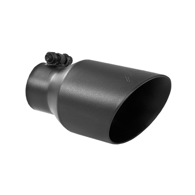 MBRP T5123BLK Exhaust Tip - 4" OD; Dual Wall Angled; 2.5" inlet; 8" length | Black Coated