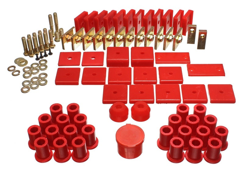 Energy Suspension for FJ40 Land Cruiser Red Hyper-Flex Bushing Set 8.18105R