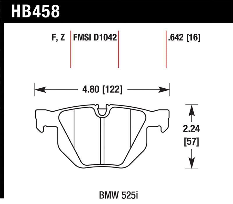 Hawk Performance HB458Z.642 Performance Ceramic Street Brake Pads