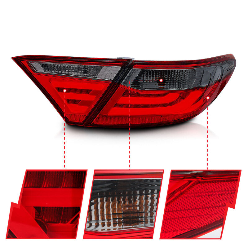 ANZO 2015-2017 Toyota Camry LED Taillights Smoke