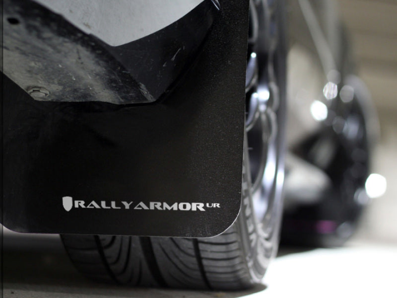 Rally Armor UR Mud Flaps - 2012-2016 Subaru Impreza - Black/White Logo - #MF22-UR-BLK/WH