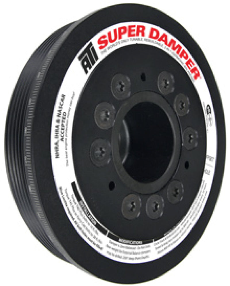 ATI Performance Products 918250 Super Damper Harmonic Balancer 6.325 in Aluminum 6 Groove 12% Overdrive for 2003-2006 Mitsubishi Lancer Evolution VIII / IX (4G63)