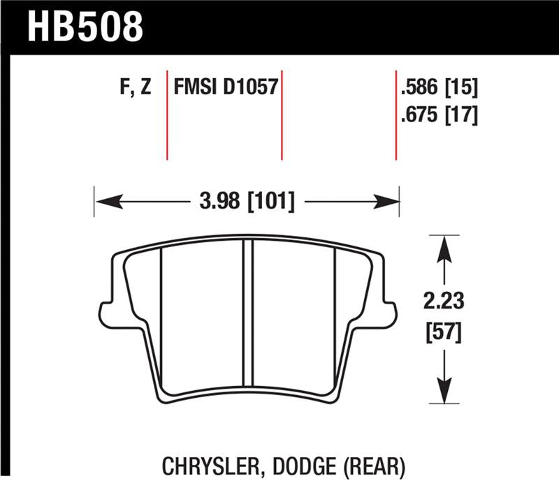 Hawk Performance HB508C.586 HPX Motorsport Brake Pads