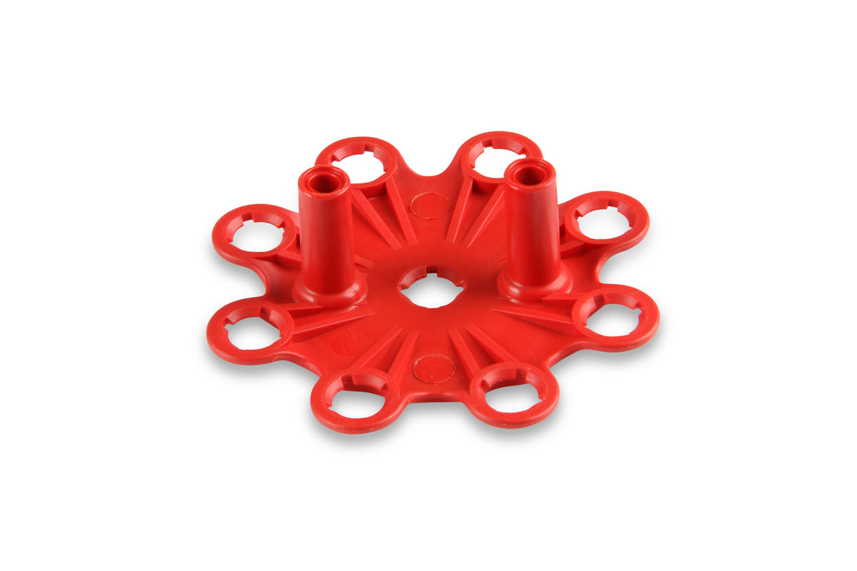 MSD 8433 Distributor Cap - V8 - HEI Terminals - Red - Spark Plug Wire Retainer