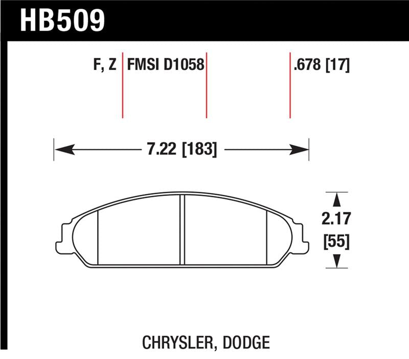 Hawk Performance HB509Z.678 Performance Ceramic Street Brake Pads