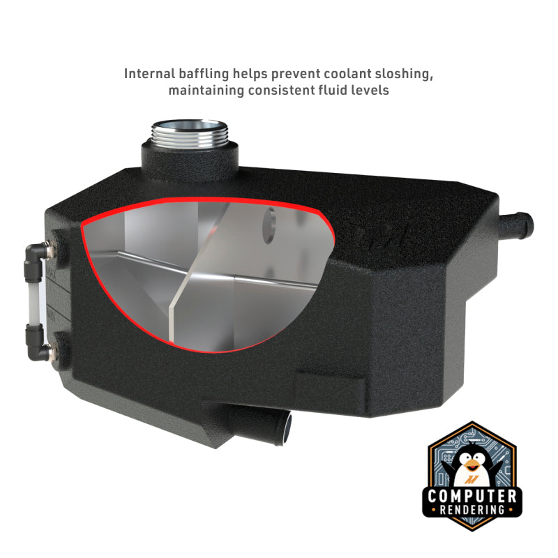 Mishimoto 2013+ Ford Focus ST/2016+ Focus RS Aluminum Expansion Tank - Black - #MMRT-RS-16EBK