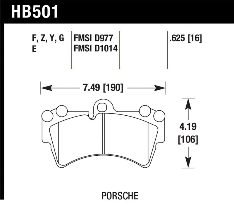 Hawk Performance HB501B.625 HPS 5.0 Street Brake Pads