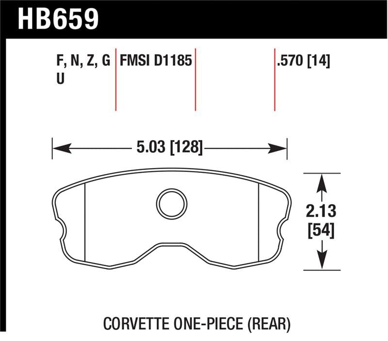 Hawk Performance HB659C.570 HPX Motorsport Brake Pads