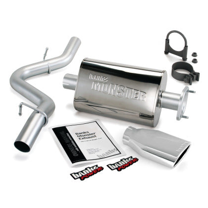 Banks Power Monster® Exhaust System, S/S-Chrome Tip - 1991-95 Jeep 4.0L Wrangler