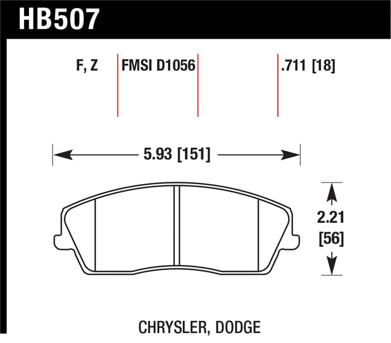 Hawk Performance HB507F.711 HPS Performance Street Brake Pads