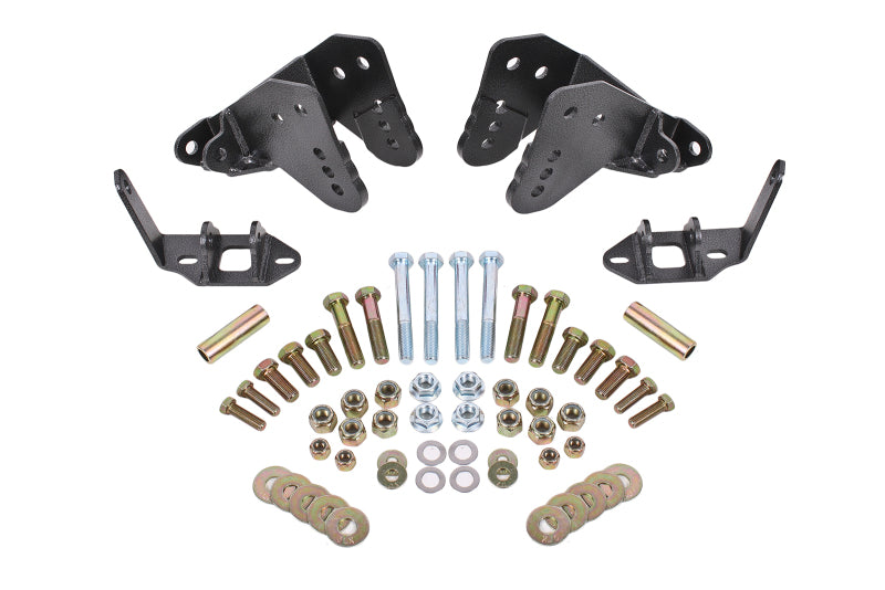 BMR 78-87 G-Body Rear Coilover Conversion Kit with Control Arm Bracket - Black Hammertone