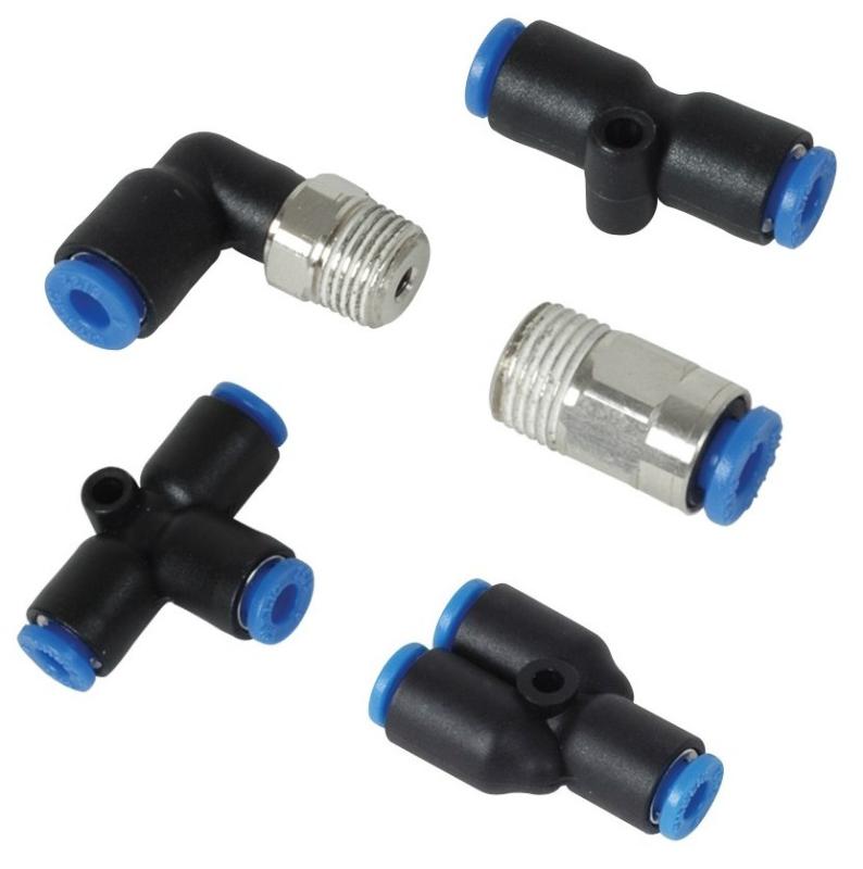 Vibrant Male Elbow Pneumatic Vacuum Fitting (1/4in NPT Thread)