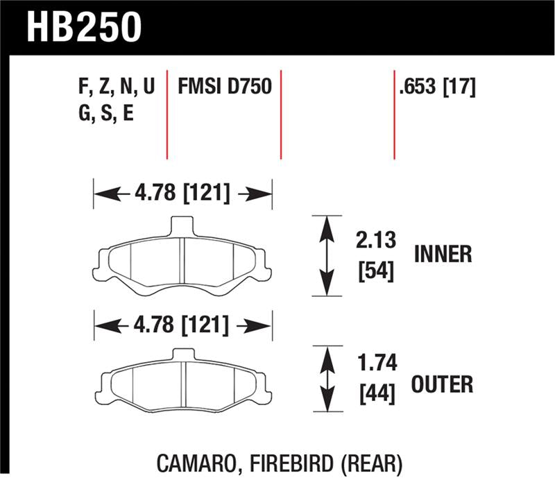 Hawk Performance HB250S.653 HT-10 Motorsport Brake Pads
