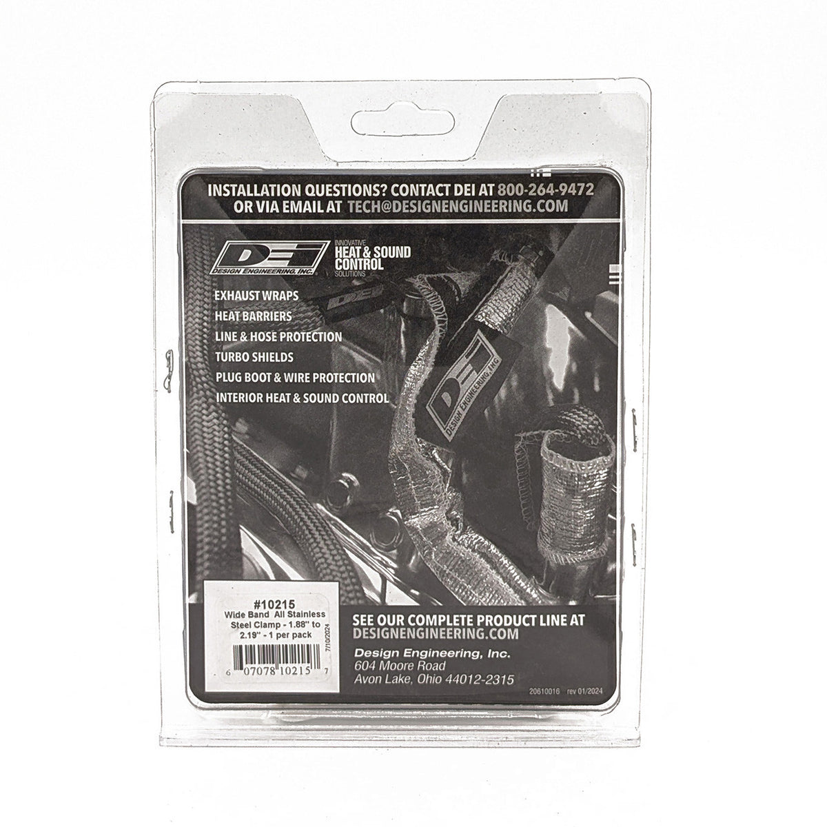 DEI Stainless Clamp 1.88in to 2.19in - Wide Band Clamp 1 per pack