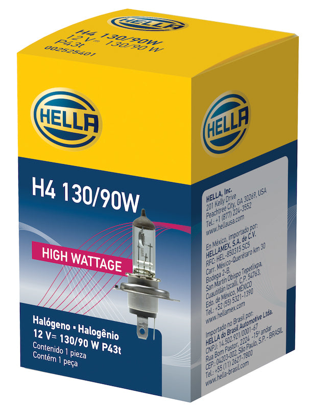 HELLA H4 12V 130/90W Halogen Headlight Bulb
