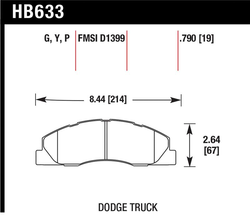Hawk Performance HB633P.790 Super Duty Street Brake Pads