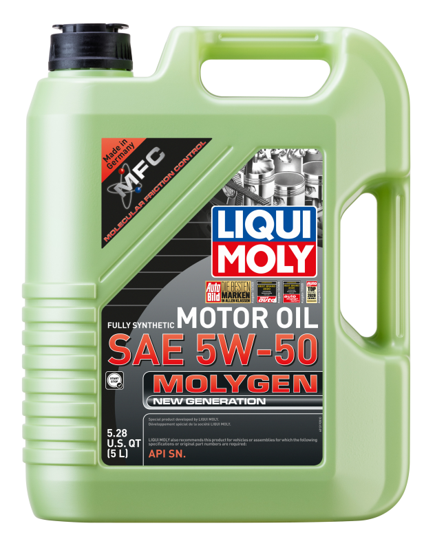 LIQUI MOLY 5L Molygen New Generation Motor Oil SAE 5W-50 (20310) - Pack of 4