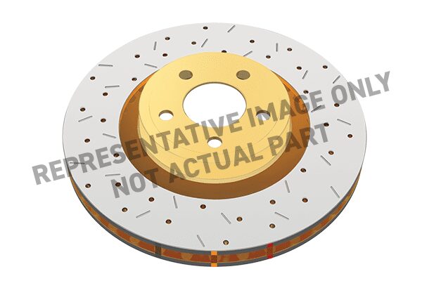DBA 05-10 Mustang GT V8 Shelby Edition Front Drilled & Slotted 4000 Series Rotor