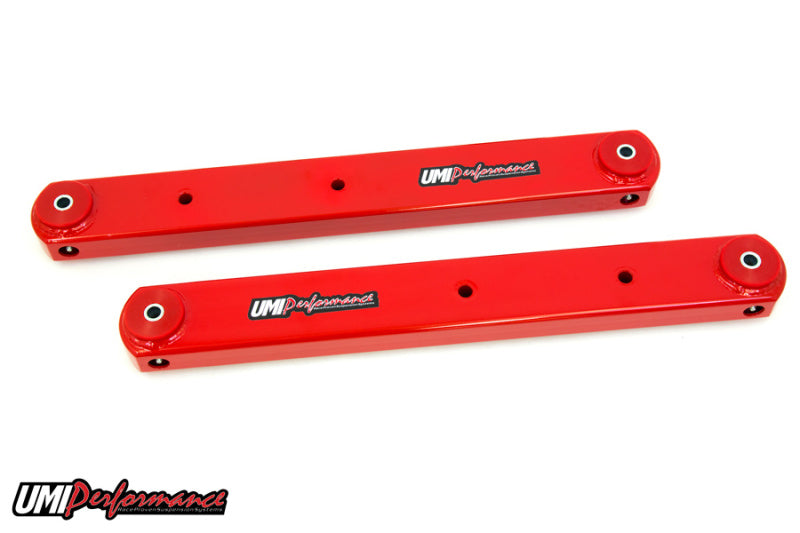 UMI Performance 302116-R Rear Control Arms Boxed Lowers Red for 1978-1988 G-Body