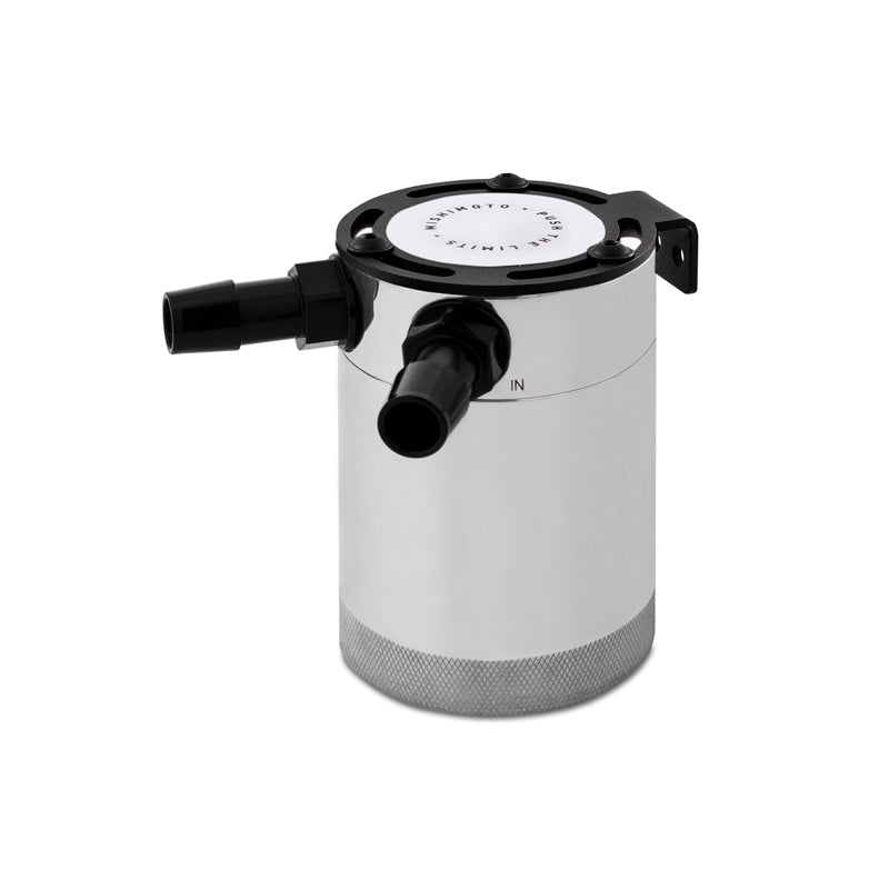 Mishimoto Compact Baffled Oil Catch Can - 2-Port - Polished - #MMBCC-CBTWO-P