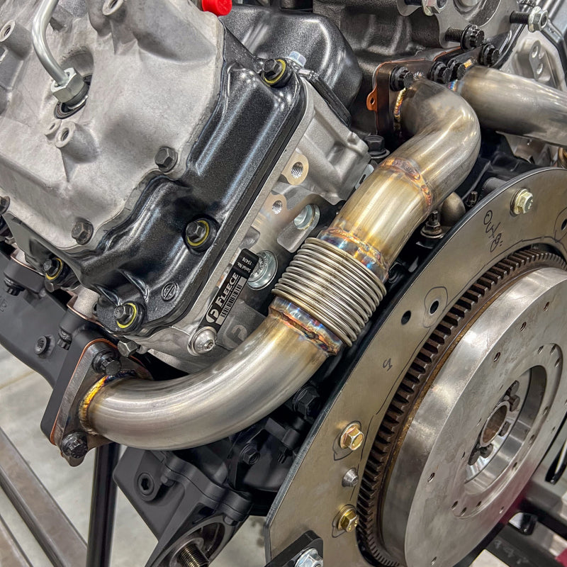 Wehrli Custom Fabrication WCF100652 2in Stainless Steel Driver Side Up Pipe & Gaskets (Single/Twin Turbo) for 2001-2016 Chevrolet Silverado / GMC Sierra 2500 HD / 3500 HD Duramax