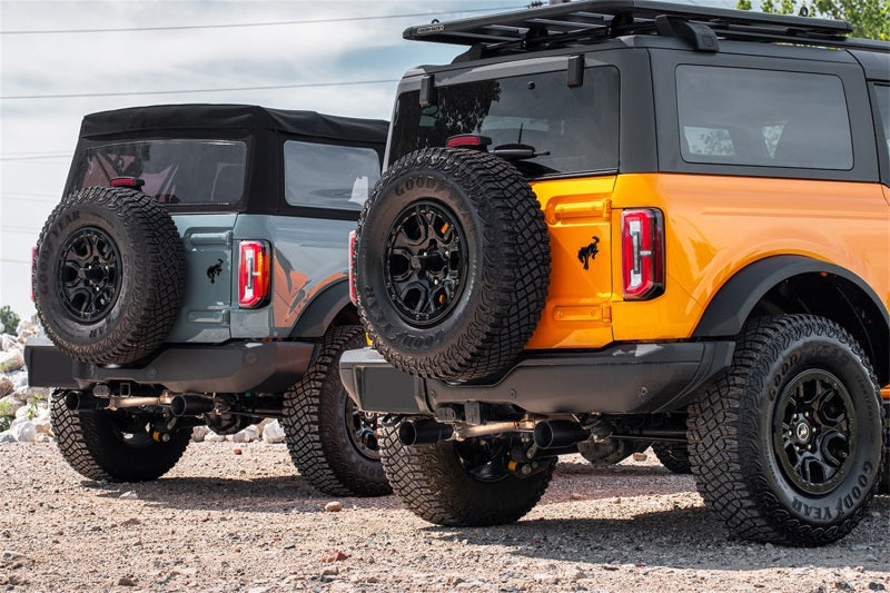 Corsa 21-26 Ford Bronco 2.7L 2-Door 2.75in Cat-Back Dual Rear Exhaust w/ 4in Straight-Cut Black Tips