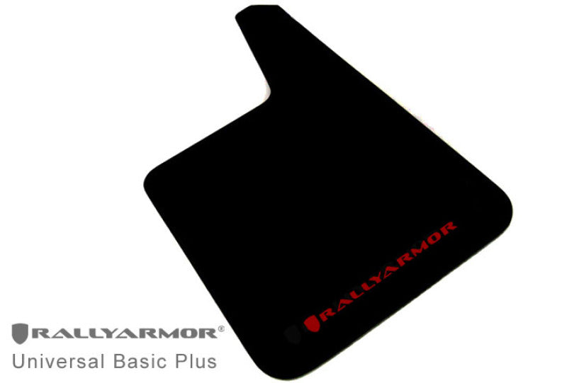 Rally Armor Basic Mud Flaps - Universal - Black/Black Logo - #MF20-BAS-BLK