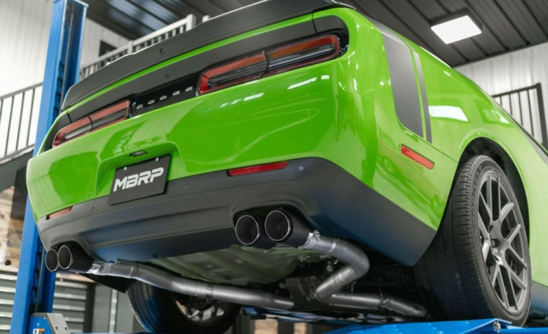 MBRP S71143CF Armor Pro Cat-Back Exhaust - Quad Rear Exit | 2015-2023 Dodge Challenger 5.7L/6.2L/6.4L HEMI