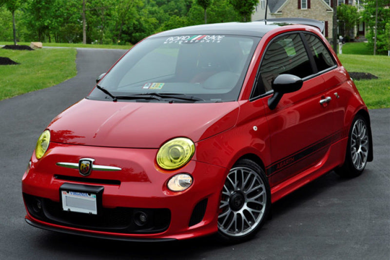 Rally Armor UR Mud Flaps - 2012-2019 Fiat 500 - Black/Red Logo - #MF25-UR-BLK/RD