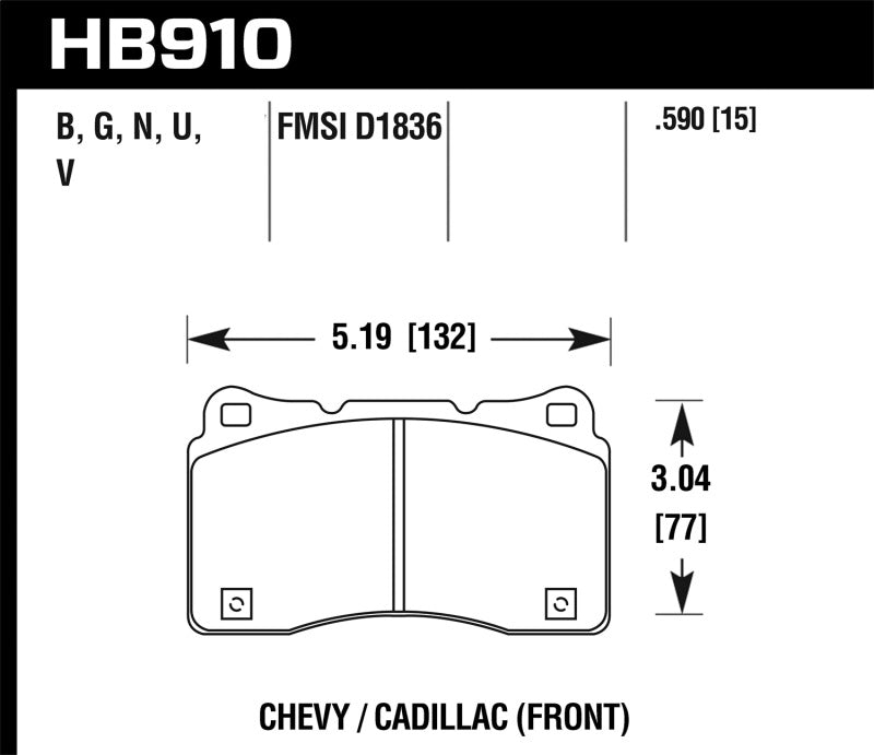 Hawk Performance HB910B.590 HPS 5.0 Street Brake Pads