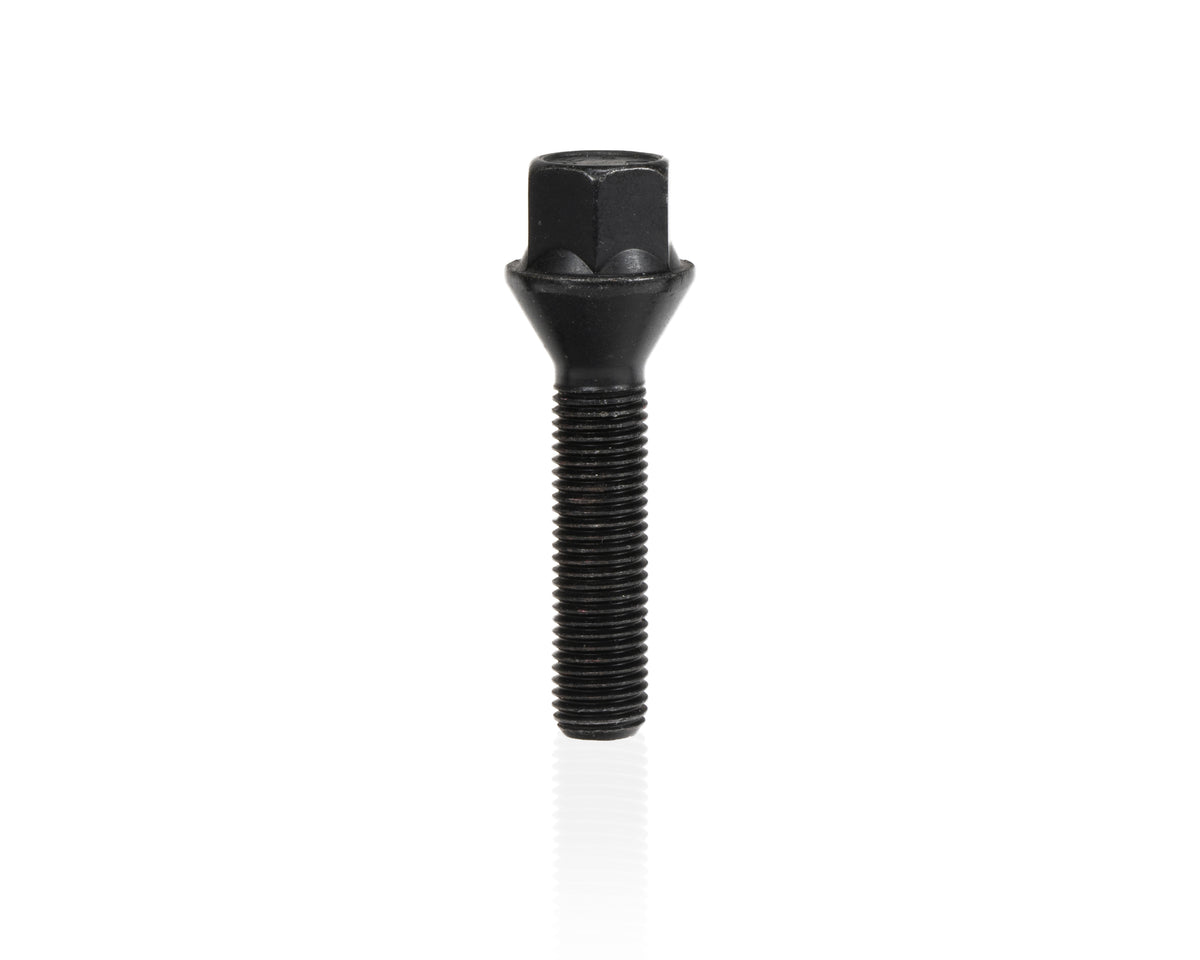 Eibach Wheel Bolt M12 x 1.5 x 43mm x 17mm Hex Taper-Seat - Black Finish S1-1-12-50-43-17-B