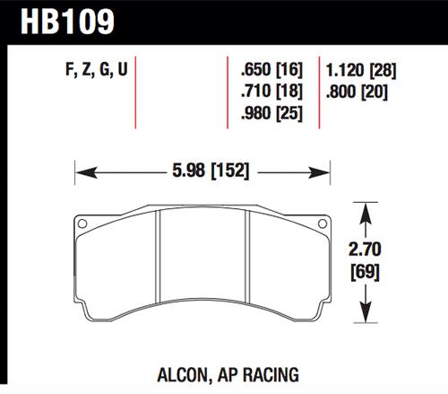 Hawk Performance HB109F.710 HPS Performance Street Brake Pads