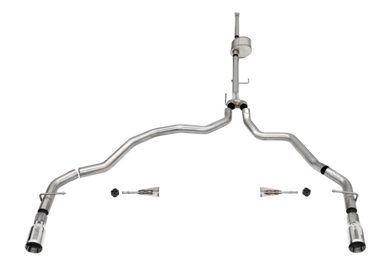Corsa 2021-2026 Ford F-150 SuperCrew/6.5in Bed 5.0L V8 Xtreme Cat-Back Dual Rear Exit-Polished