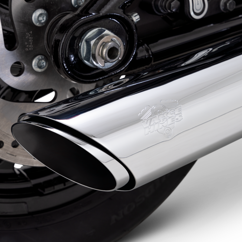 Vance & Hines 16750 Twin Slash 4in Round Slip-Ons Chrome for 2025-2026 Harley-Davidson Softail