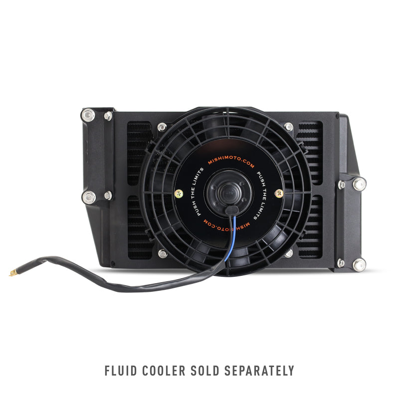 Mishimoto Universal 10in. Heavy-Duty Oil Cooler Fan Shroud - Micro Wrinkle Black - #MMFS-HDOC-10